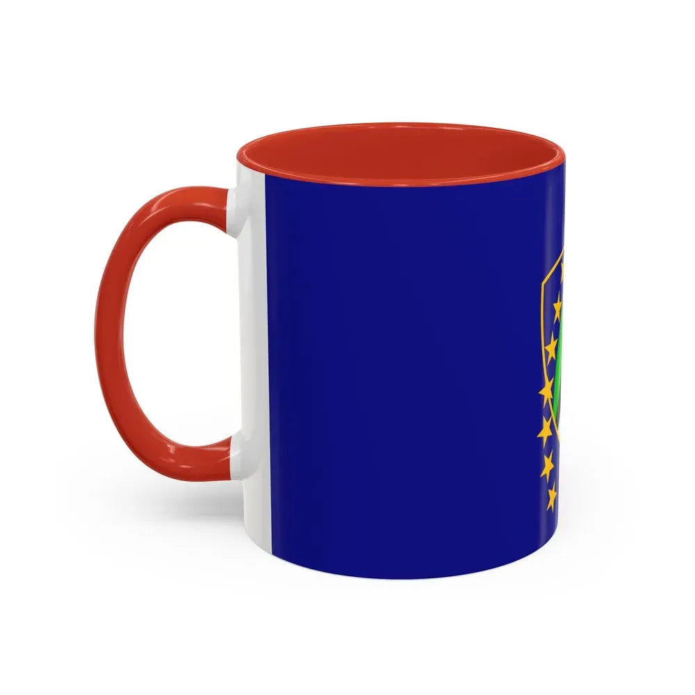 Flag of Tuzla Canton Bosnia and Herzegovina - Accent Coffee Mug - Go Mug Yourself