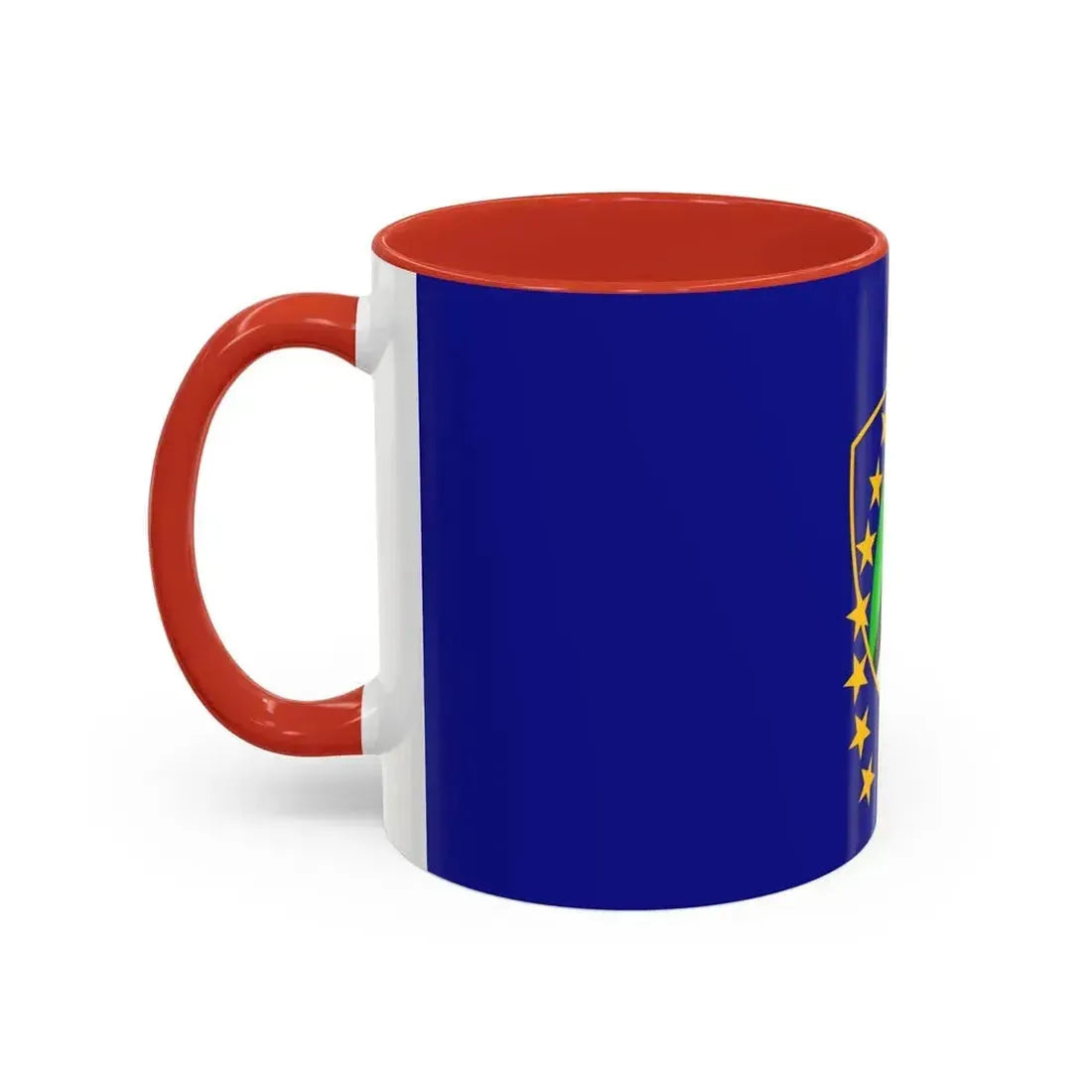 Flag of Tuzla Canton Bosnia and Herzegovina - Accent Coffee Mug - Go Mug Yourself