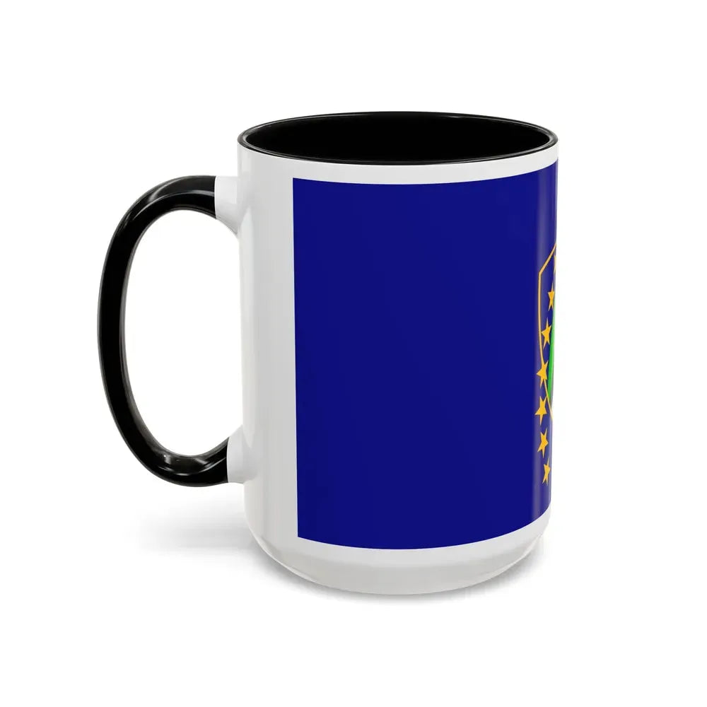 Flag of Tuzla Canton Bosnia and Herzegovina - Accent Coffee Mug - Go Mug Yourself