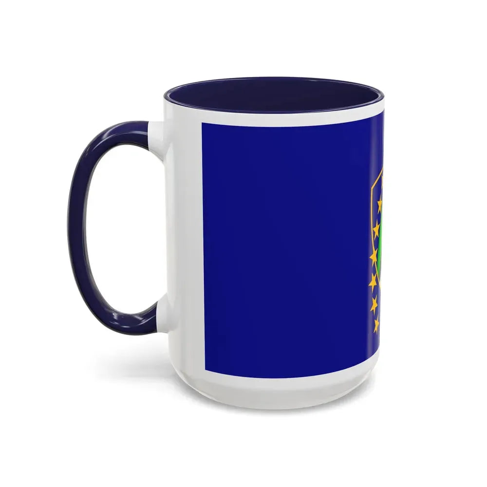 Flag of Tuzla Canton Bosnia and Herzegovina - Accent Coffee Mug - Go Mug Yourself