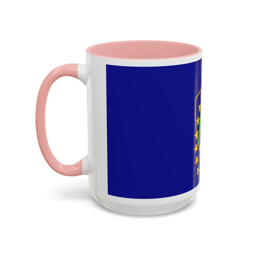 Flag of Tuzla Canton Bosnia and Herzegovina - Accent Coffee Mug - Go Mug Yourself