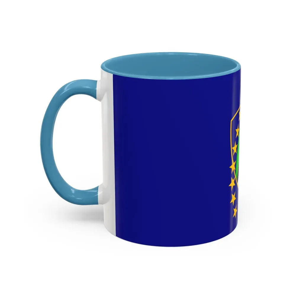 Flag of Tuzla Canton Bosnia and Herzegovina - Accent Coffee Mug - Go Mug Yourself