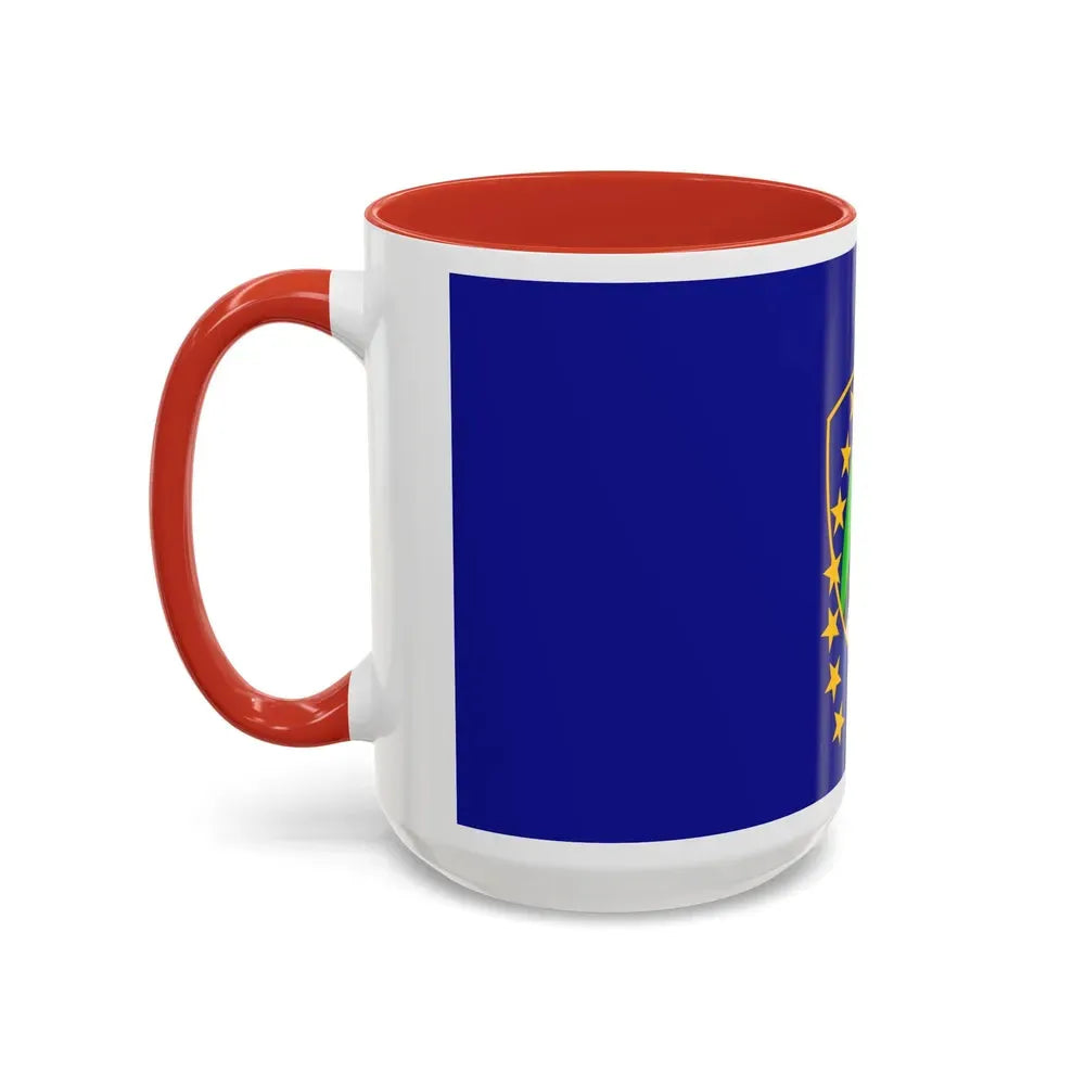 Flag of Tuzla Canton Bosnia and Herzegovina - Accent Coffee Mug - Go Mug Yourself
