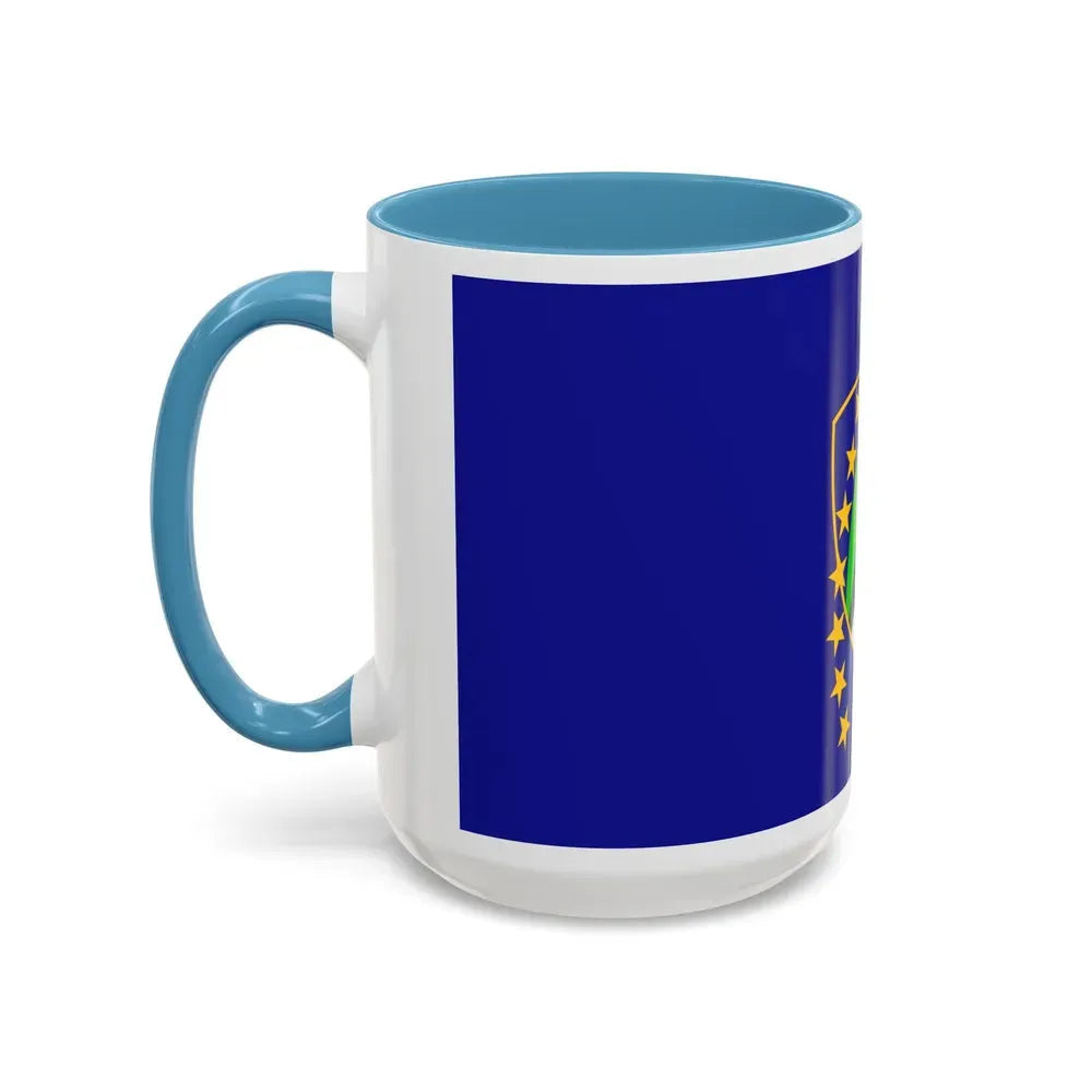 Flag of Tuzla Canton Bosnia and Herzegovina - Accent Coffee Mug - Go Mug Yourself