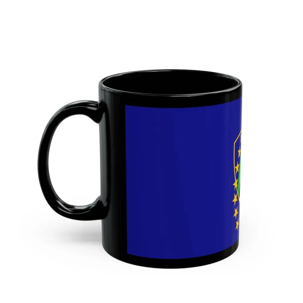 Flag of Tuzla Canton Bosnia and Herzegovina - Black Coffee Mug - Go Mug Yourself
