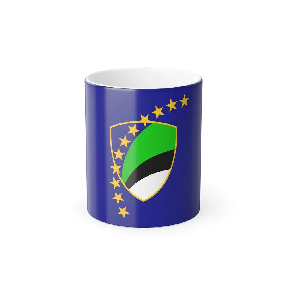 Flag of Tuzla Canton Bosnia and Herzegovina - Color Changing Coffee Mug 11oz - Go Mug Yourself