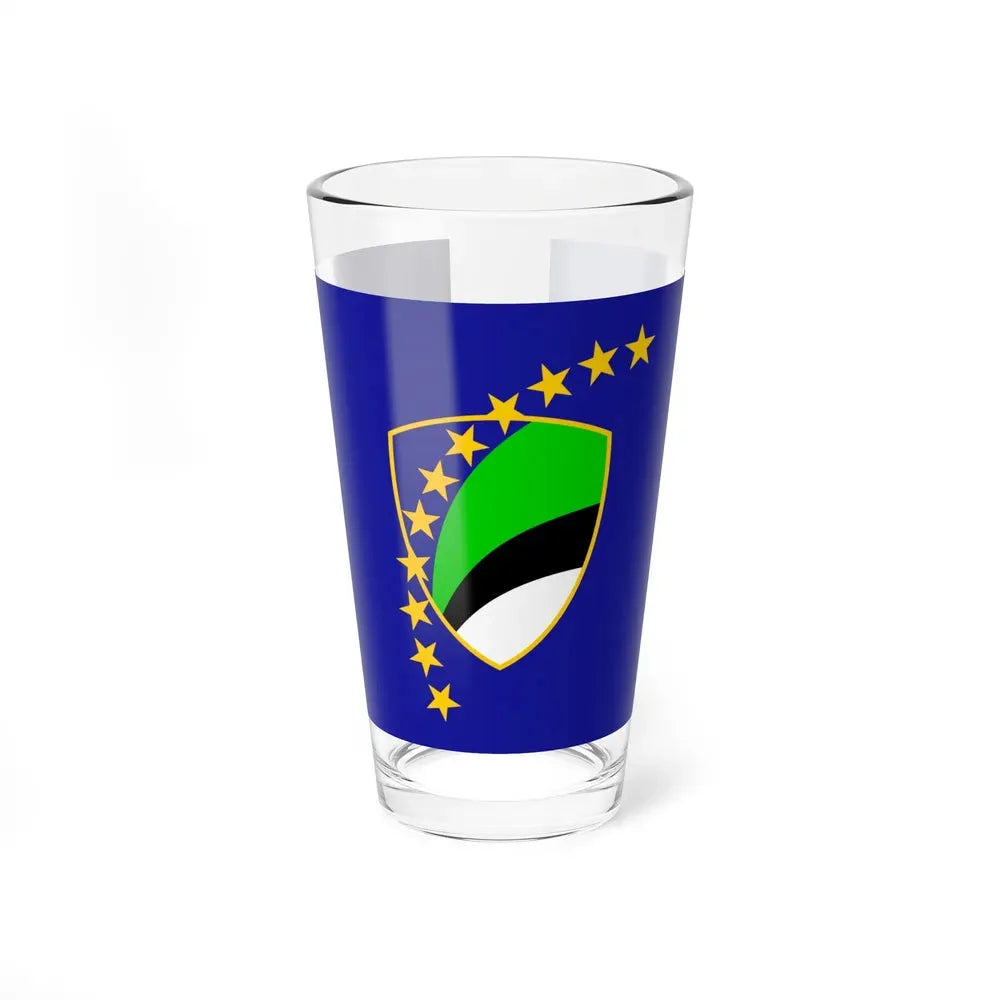 Flag of Tuzla Canton Bosnia and Herzegovina - Pint Glass 16oz 16oz - Go Mug Yourself