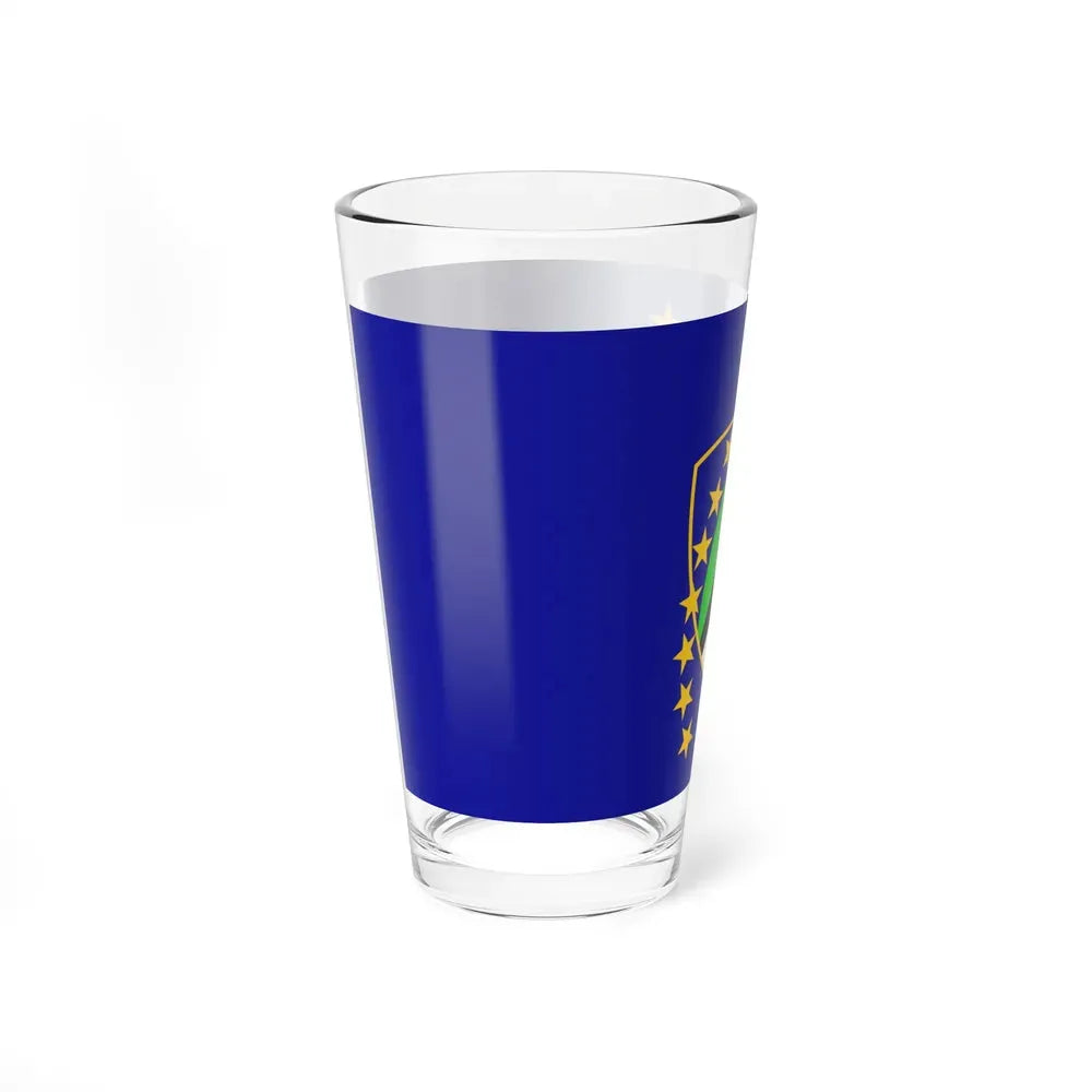 Flag of Tuzla Canton Bosnia and Herzegovina - Pint Glass 16oz - Go Mug Yourself