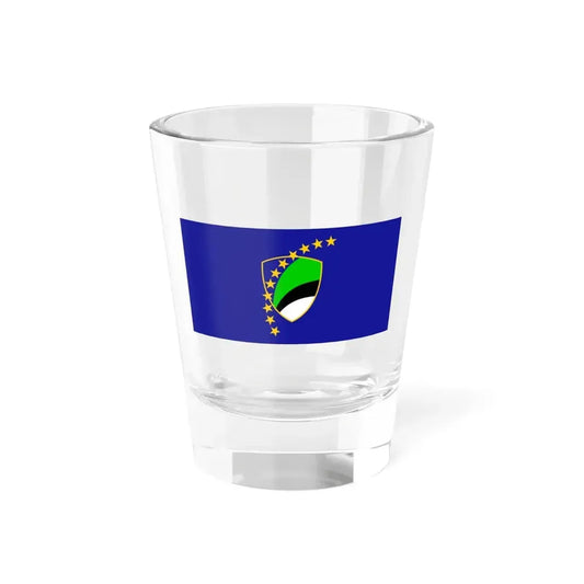 Flag of Tuzla Canton Bosnia and Herzegovina - Shot Glass 1.5oz 1.5oz - Go Mug Yourself
