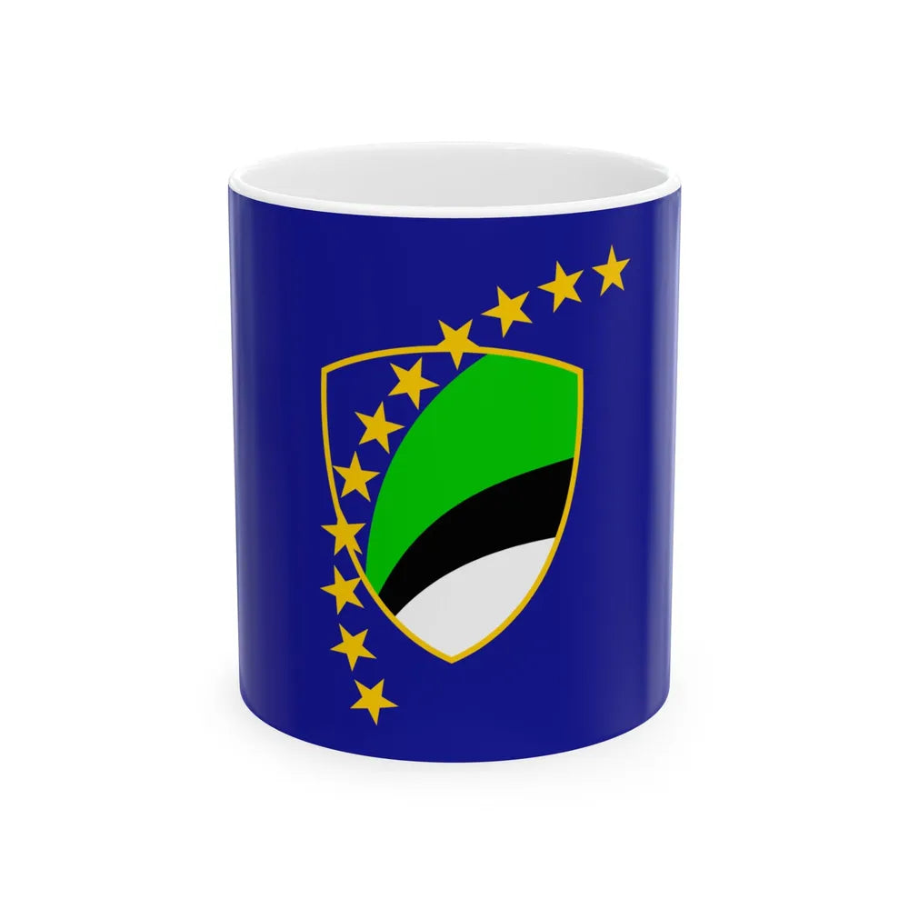 Flag of Tuzla Canton (Bosnia and Herzegovina) White Coffee Mug 11oz - Go Mug Yourself