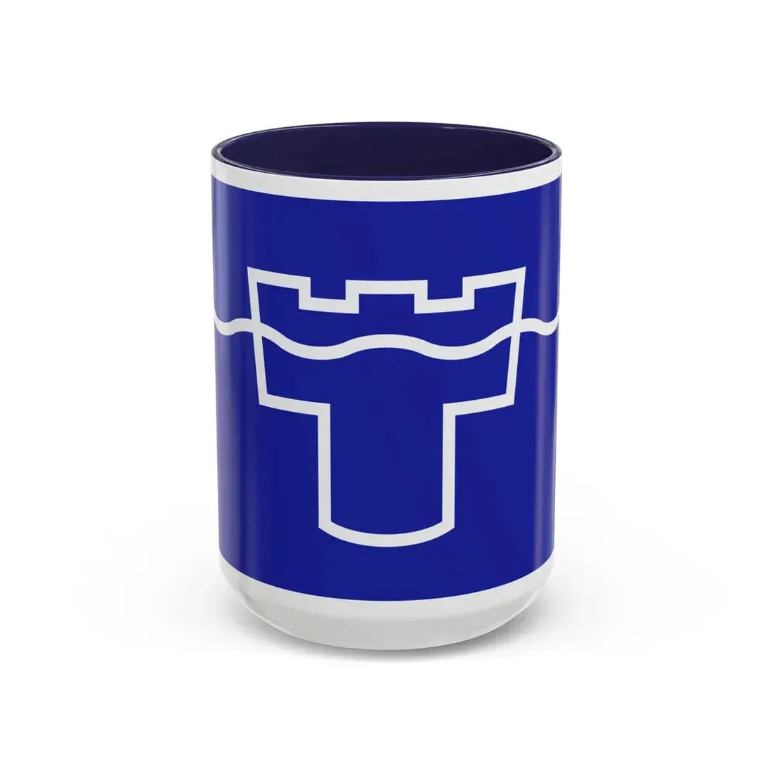 Flag of Tyne & Wear UK - Accent Coffee Mug 15oz Navy - Go Mug Yourself