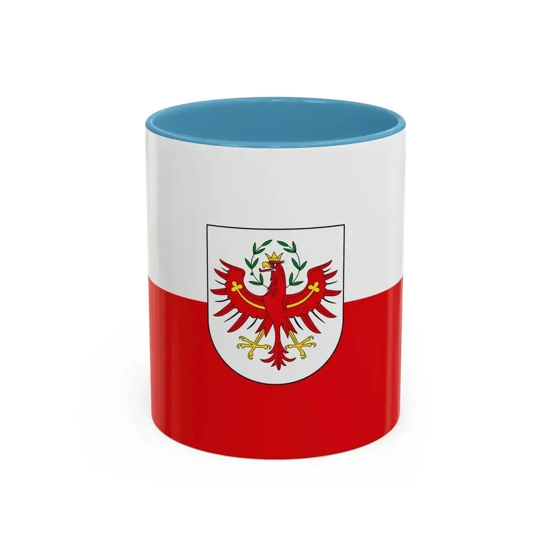Flag of Tyrol Tirol Austria - Accent Coffee Mug 11oz Light Blue - Go Mug Yourself