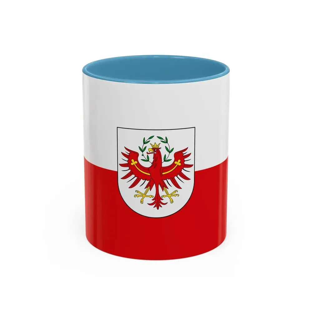 Flag of Tyrol Tirol Austria - Accent Coffee Mug 11oz Light Blue - Go Mug Yourself
