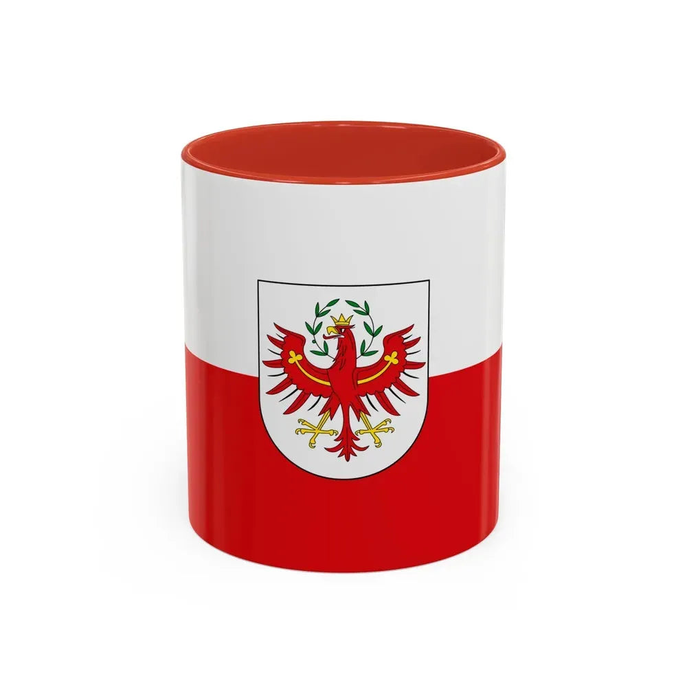 Flag of Tyrol Tirol Austria - Accent Coffee Mug 11oz Red - Go Mug Yourself