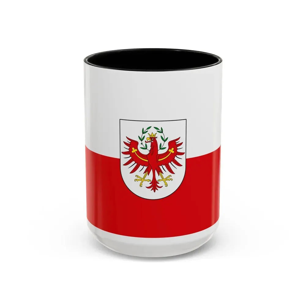 Flag of Tyrol Tirol Austria - Accent Coffee Mug 15oz Black - Go Mug Yourself