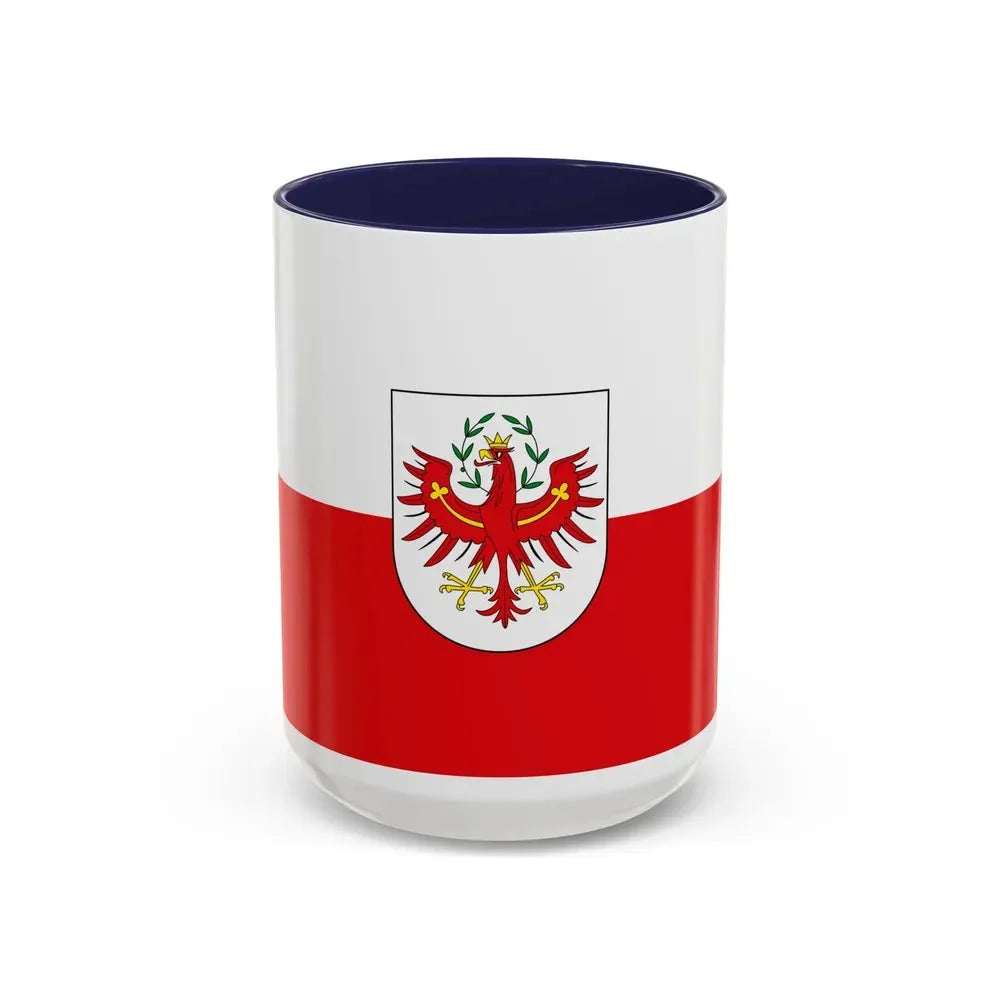 Flag of Tyrol Tirol Austria - Accent Coffee Mug 15oz Navy - Go Mug Yourself