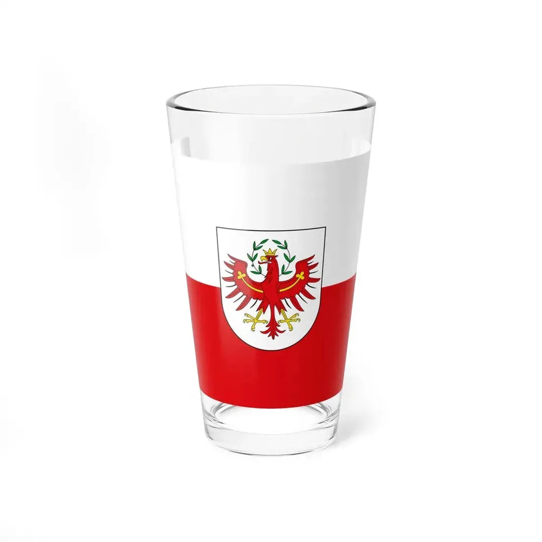 Flag of Tyrol Tirol Austria - Pint Glass 16oz 16oz - Go Mug Yourself
