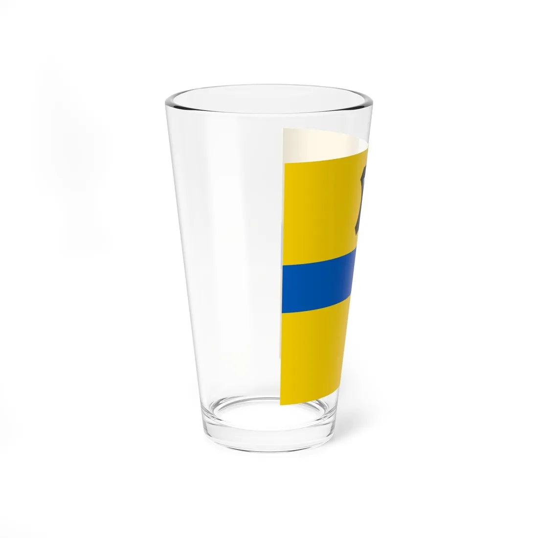 Flag of Tysmenytsia (Ukraine) Pint Glass 16oz - Go Mug Yourself