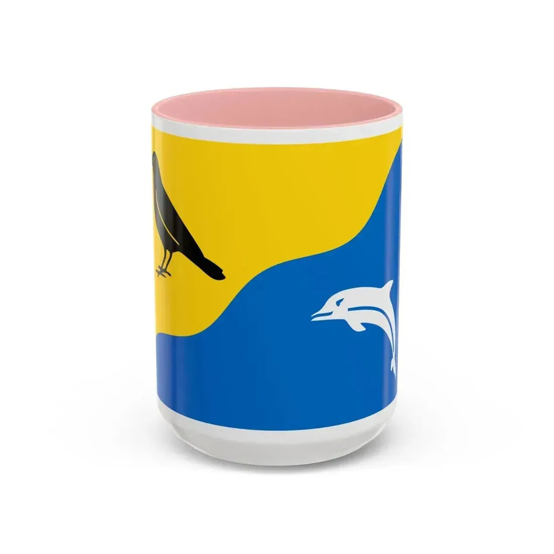 Flag of Tywyn Wales UK - Accent Coffee Mug 15oz Pink - Go Mug Yourself