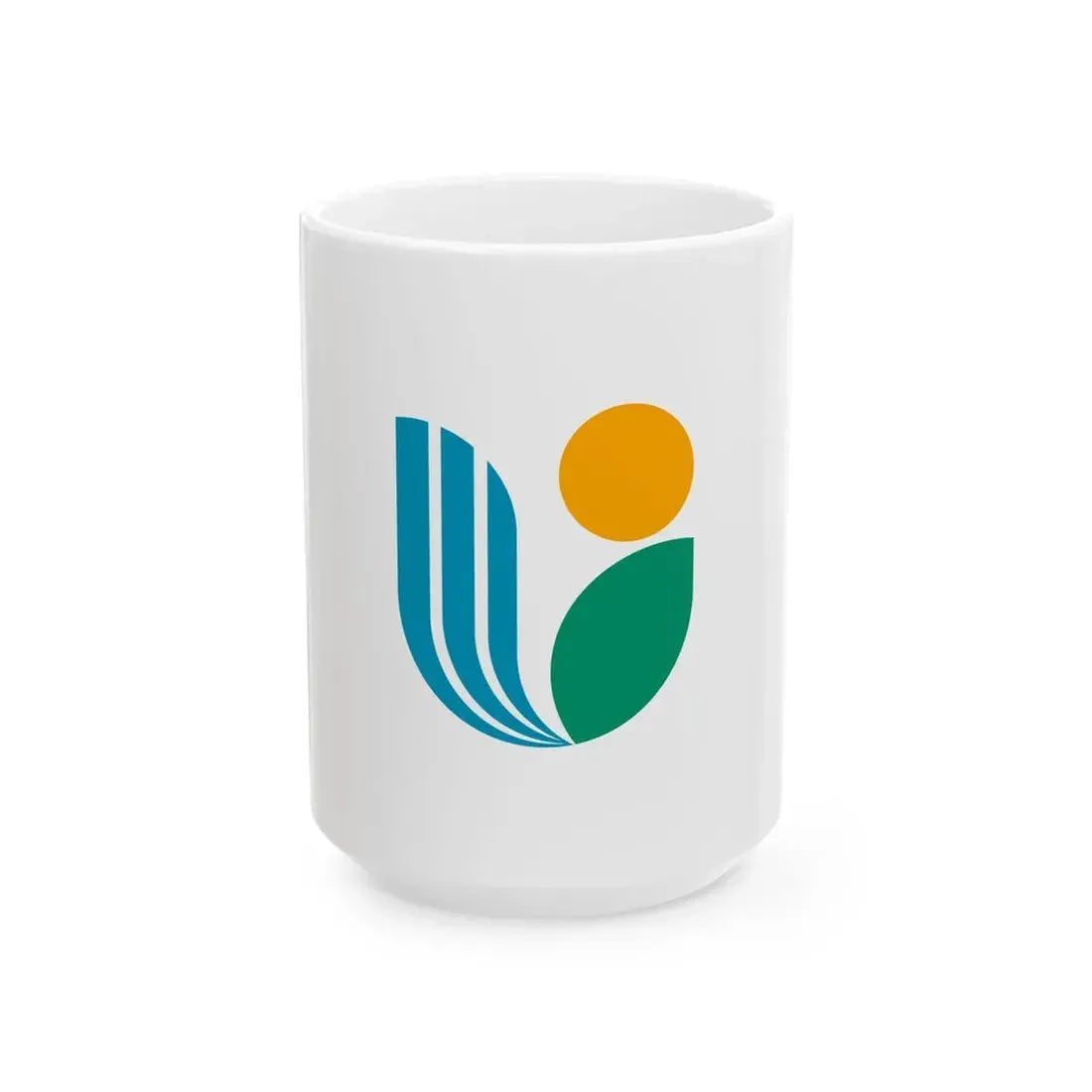 Flag of Uchiko Ehime (Japan) White Coffee Mug 15oz - Go Mug Yourself