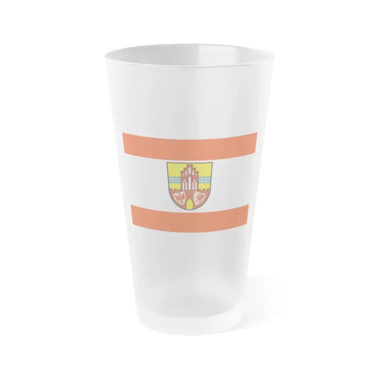 Flag of Uckermark Germany - Frosted Pint Glass 16oz 16oz Frosted - Go Mug Yourself