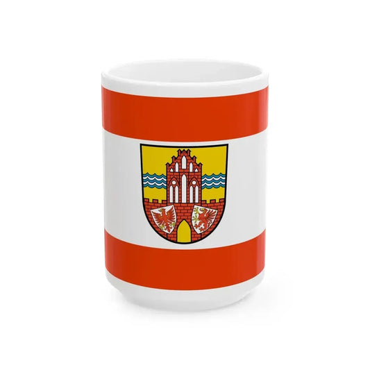 Flag of Uckermark Germany - White Coffee Mug 15oz - Go Mug Yourself