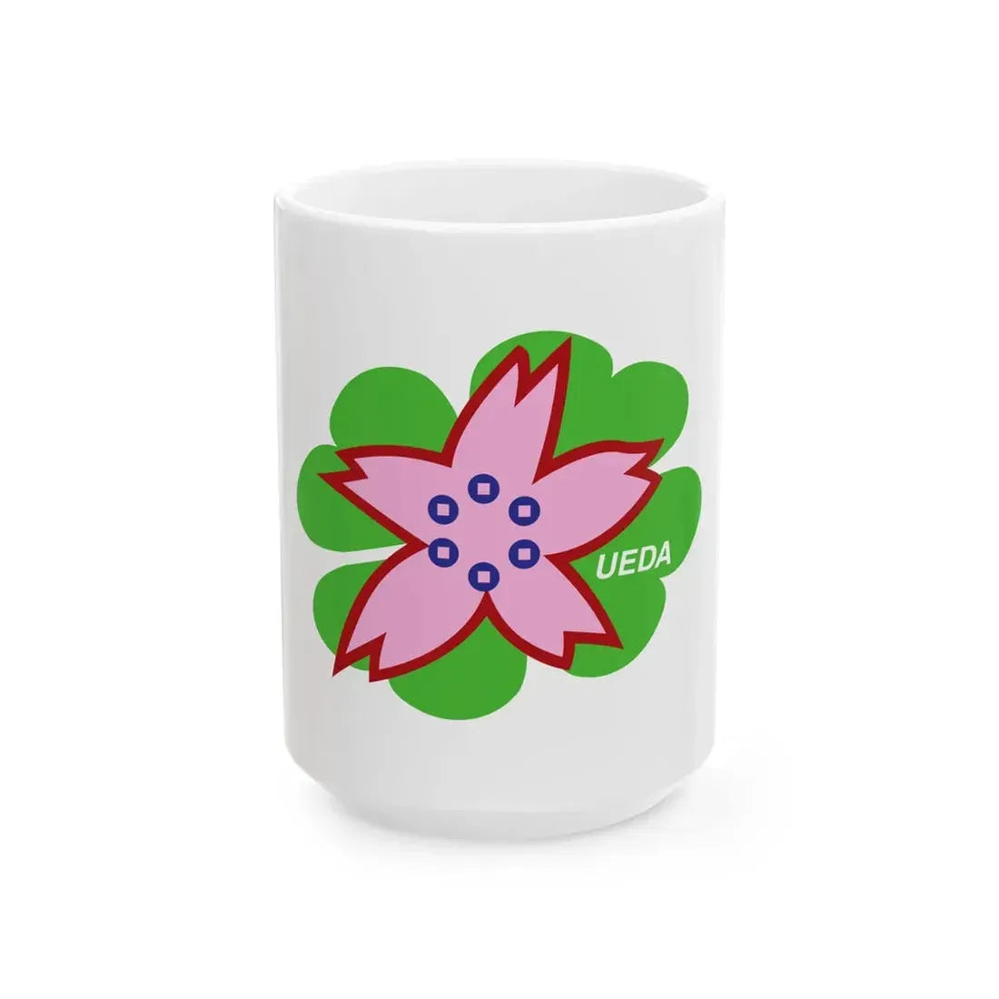 Flag of Ueda Nagano (Japan) White Coffee Mug 15oz - Go Mug Yourself