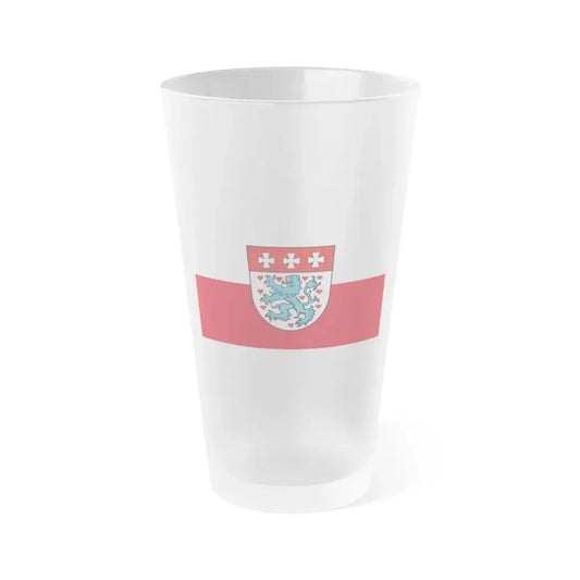Flag of Uelzen Germany - Frosted Pint Glass 16oz 16oz Frosted - Go Mug Yourself