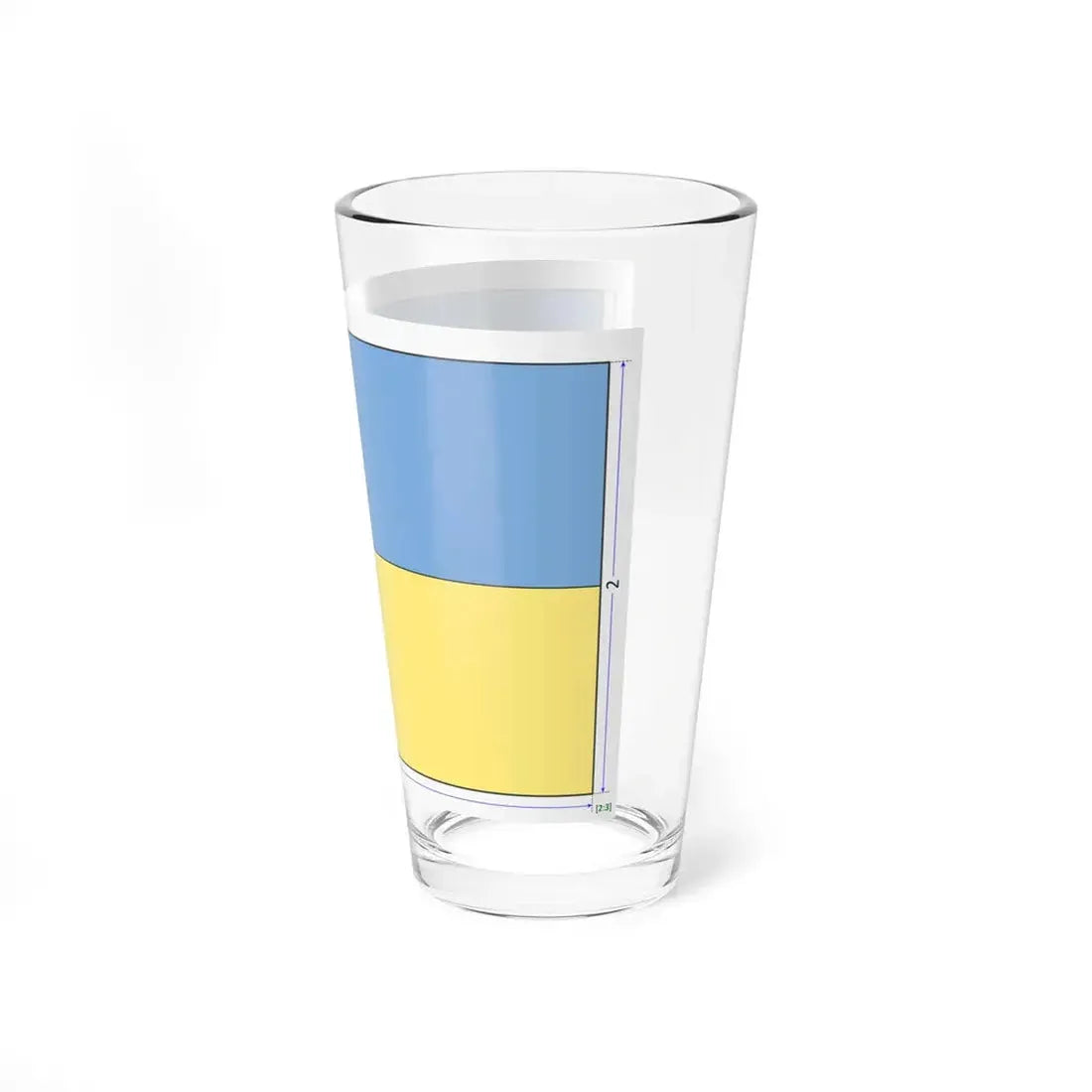 Flag of Ukraine construction sheet (Ukraine) Pint Glass 16oz - Go Mug Yourself