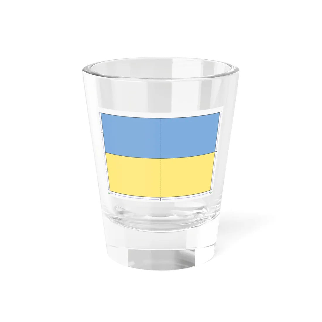 Flag of Ukraine construction sheet (Ukraine) Shot Glass 1.5oz 1.5oz - Go Mug Yourself