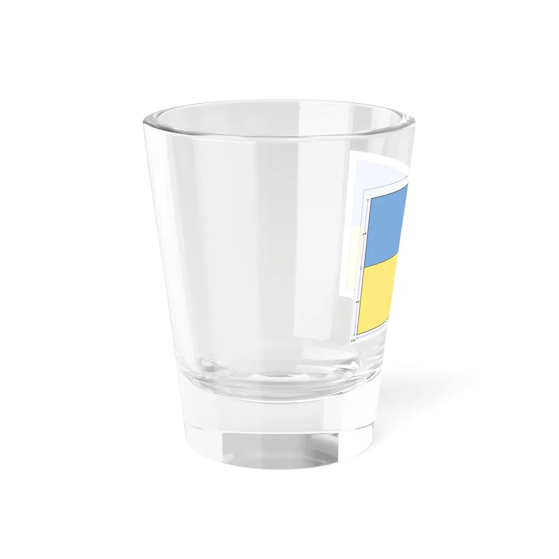 Flag of Ukraine construction sheet (Ukraine) Shot Glass 1.5oz - Go Mug Yourself