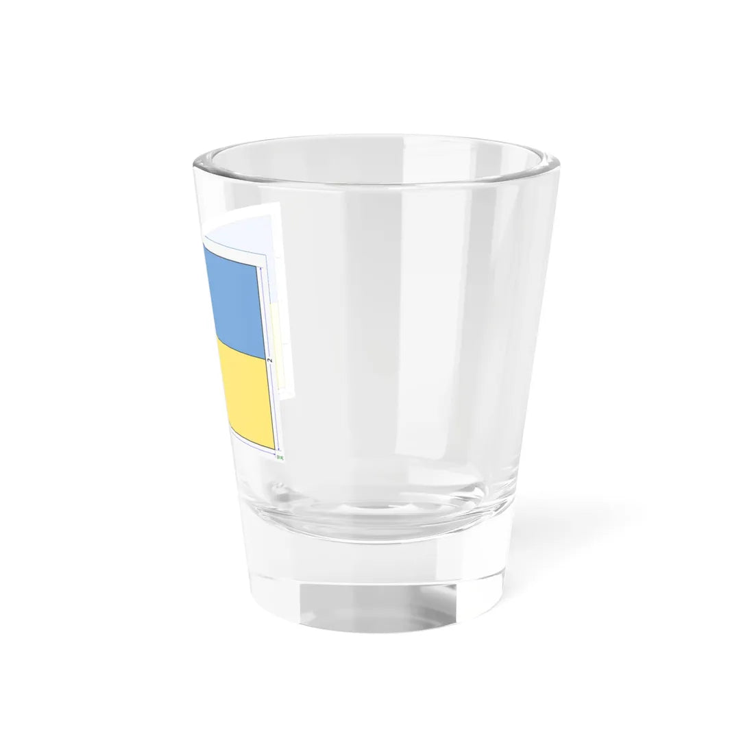 Flag of Ukraine construction sheet (Ukraine) Shot Glass 1.5oz - Go Mug Yourself