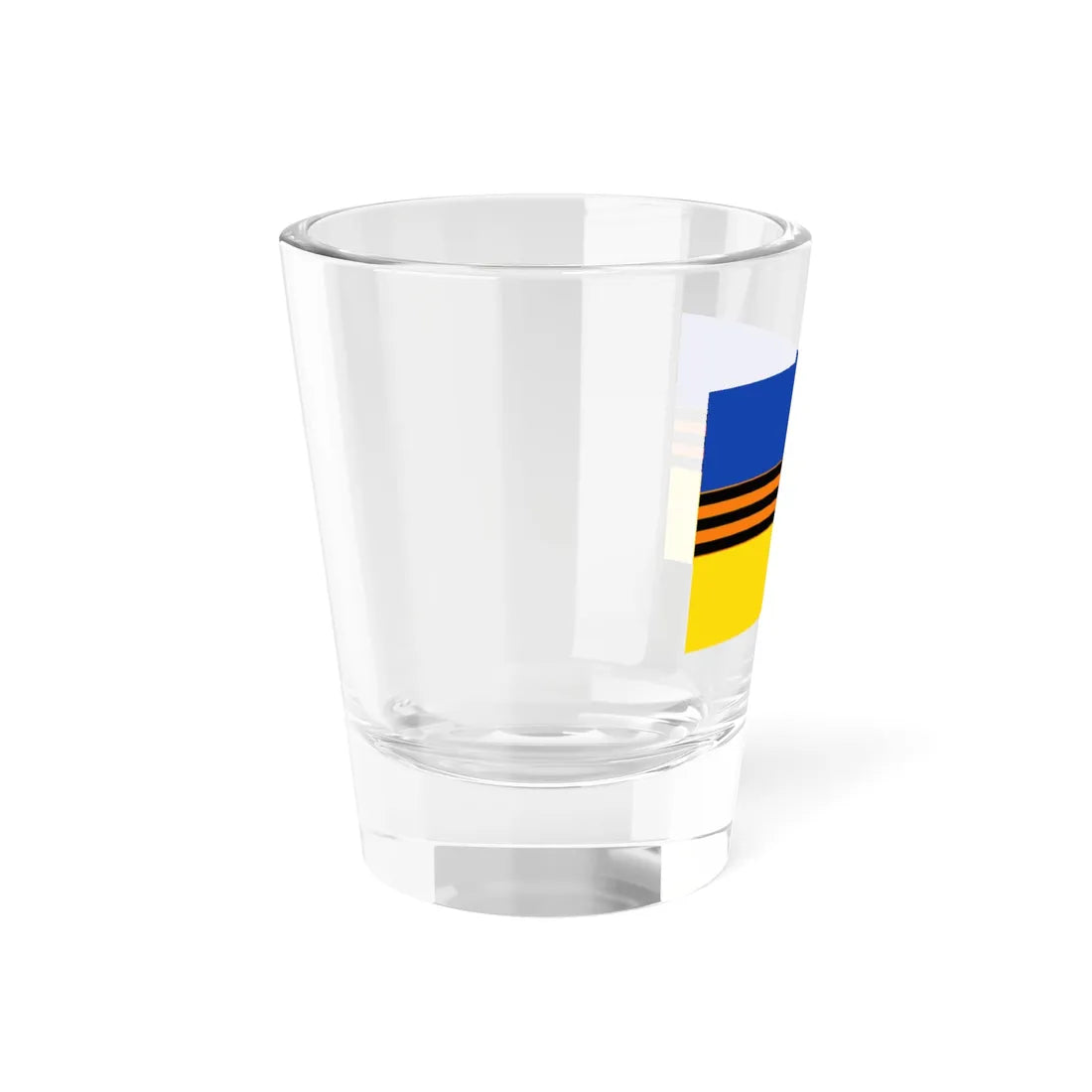 Flag of Ukraine with St. George Ribbon (Ukraine) Shot Glass 1.5oz - Go Mug Yourself