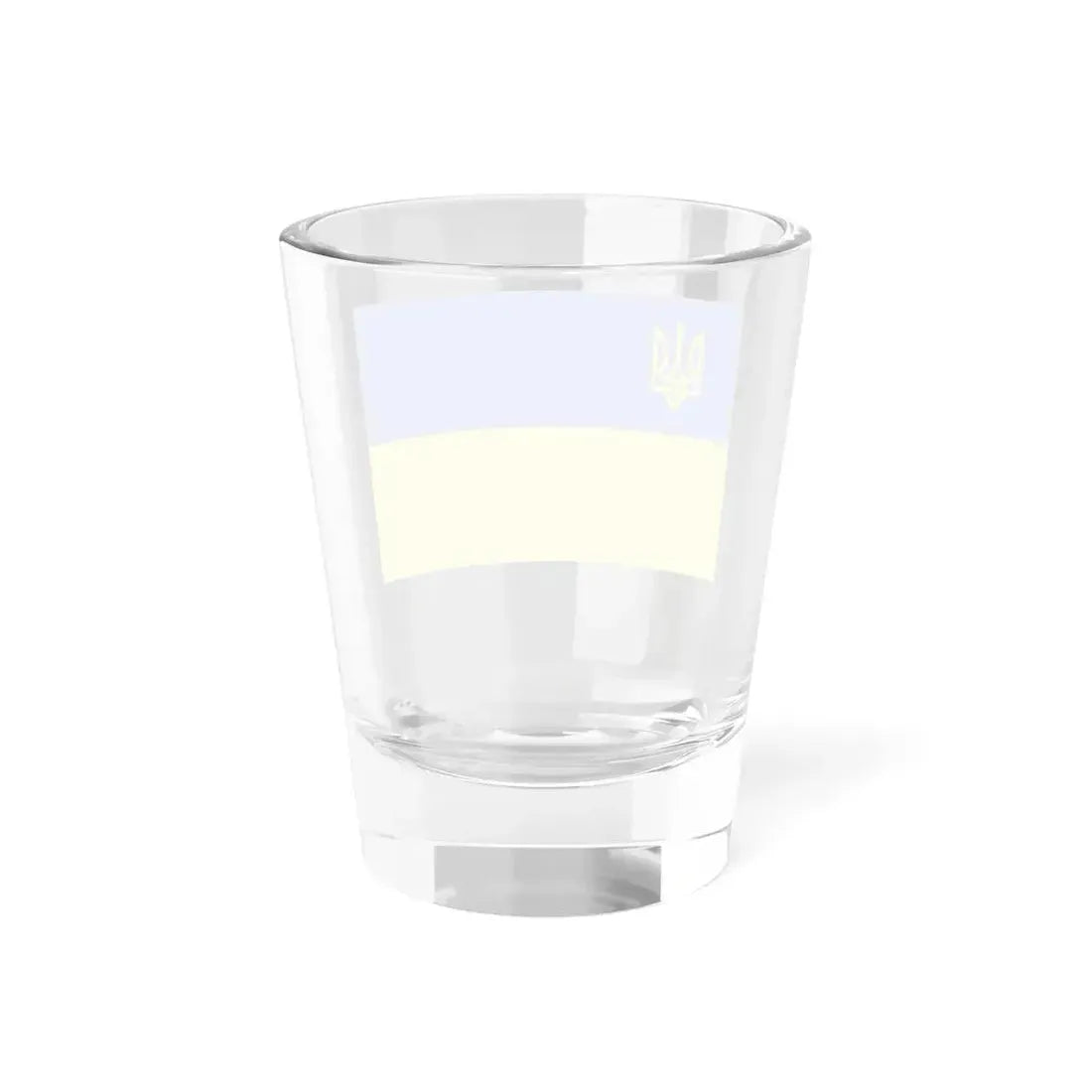 Flag of Ukraine with the Trident of Ukraine (Ukraine) Shot Glass 1.5oz - Go Mug Yourself