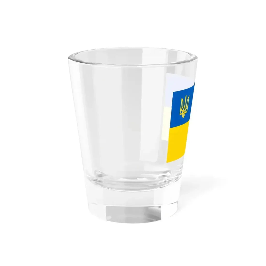 Flag of Ukraine with the Trident of Ukraine (Ukraine) Shot Glass 1.5oz - Go Mug Yourself