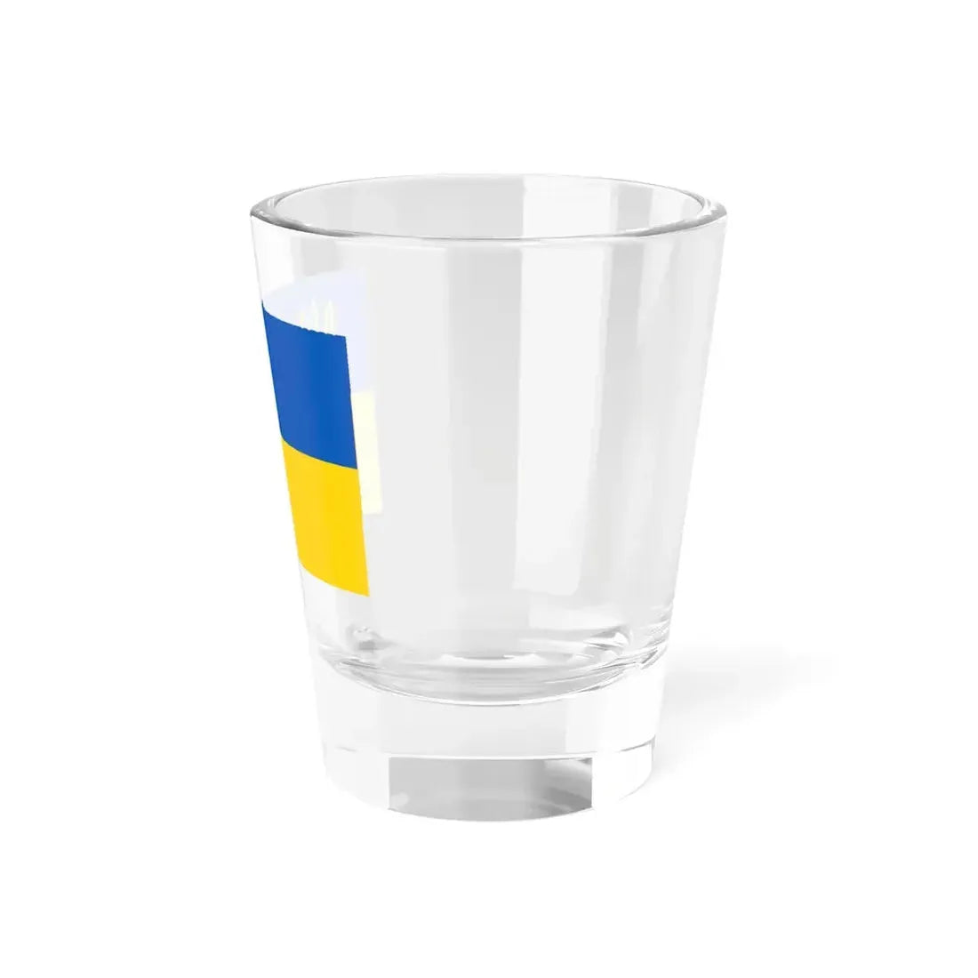 Flag of Ukraine with the Trident of Ukraine (Ukraine) Shot Glass 1.5oz - Go Mug Yourself