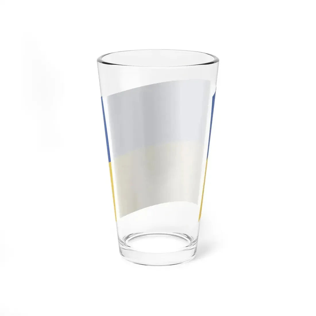 Flag of Ukraine with waves and gradient (Ukraine) Pint Glass 16oz - Go Mug Yourself