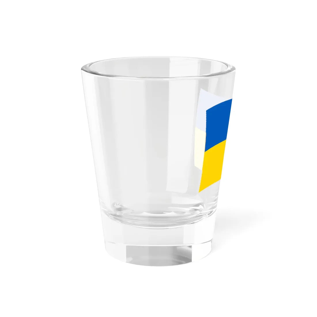 Flag of Ukraine with waves (Ukraine) Shot Glass 1.5oz - Go Mug Yourself