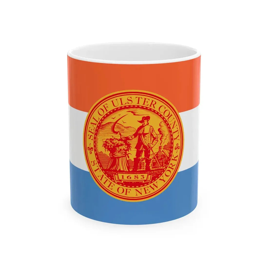 Flag of Ulster County New York (United States) White Coffee Mug 11oz - Go Mug Yourself