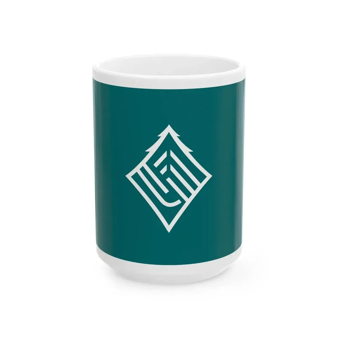 Flag of Umaji Kochi (Japan) White Coffee Mug 15oz - Go Mug Yourself