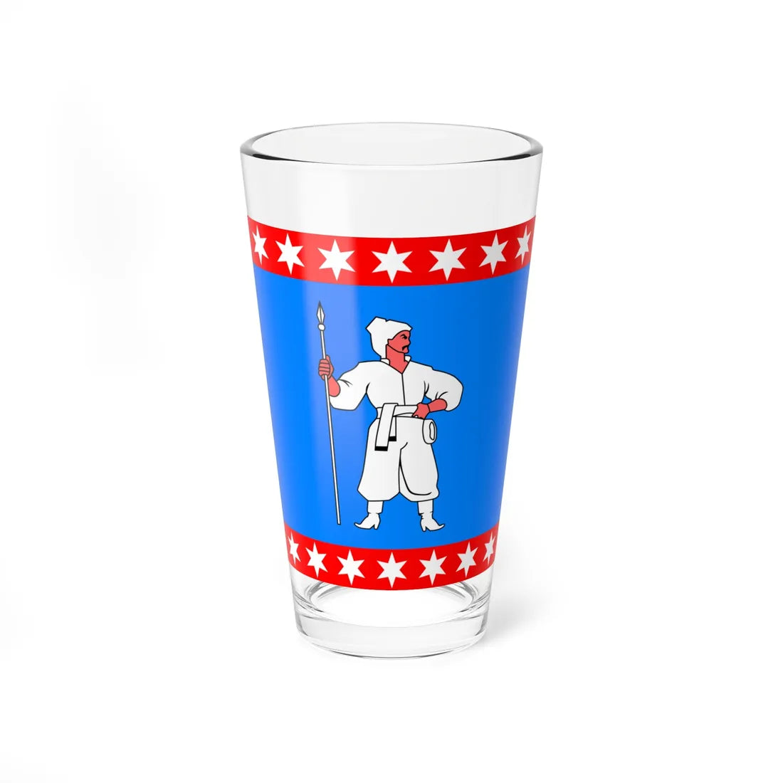 Flag of Uman Ukraine (Ukraine) Pint Glass 16oz 16oz - Go Mug Yourself