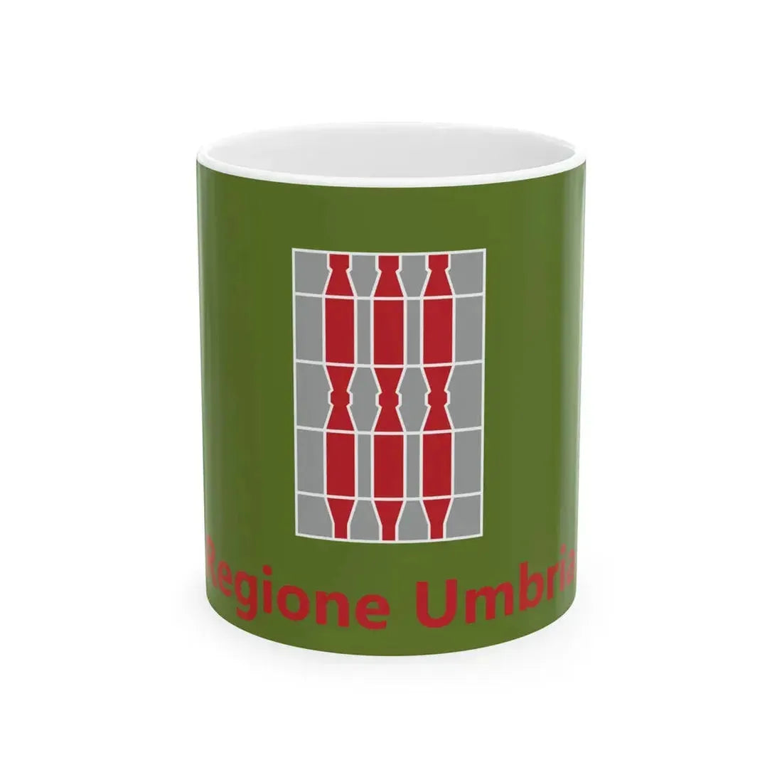 Flag of Umbria de jure (Italy) White Coffee Mug 11oz - Go Mug Yourself