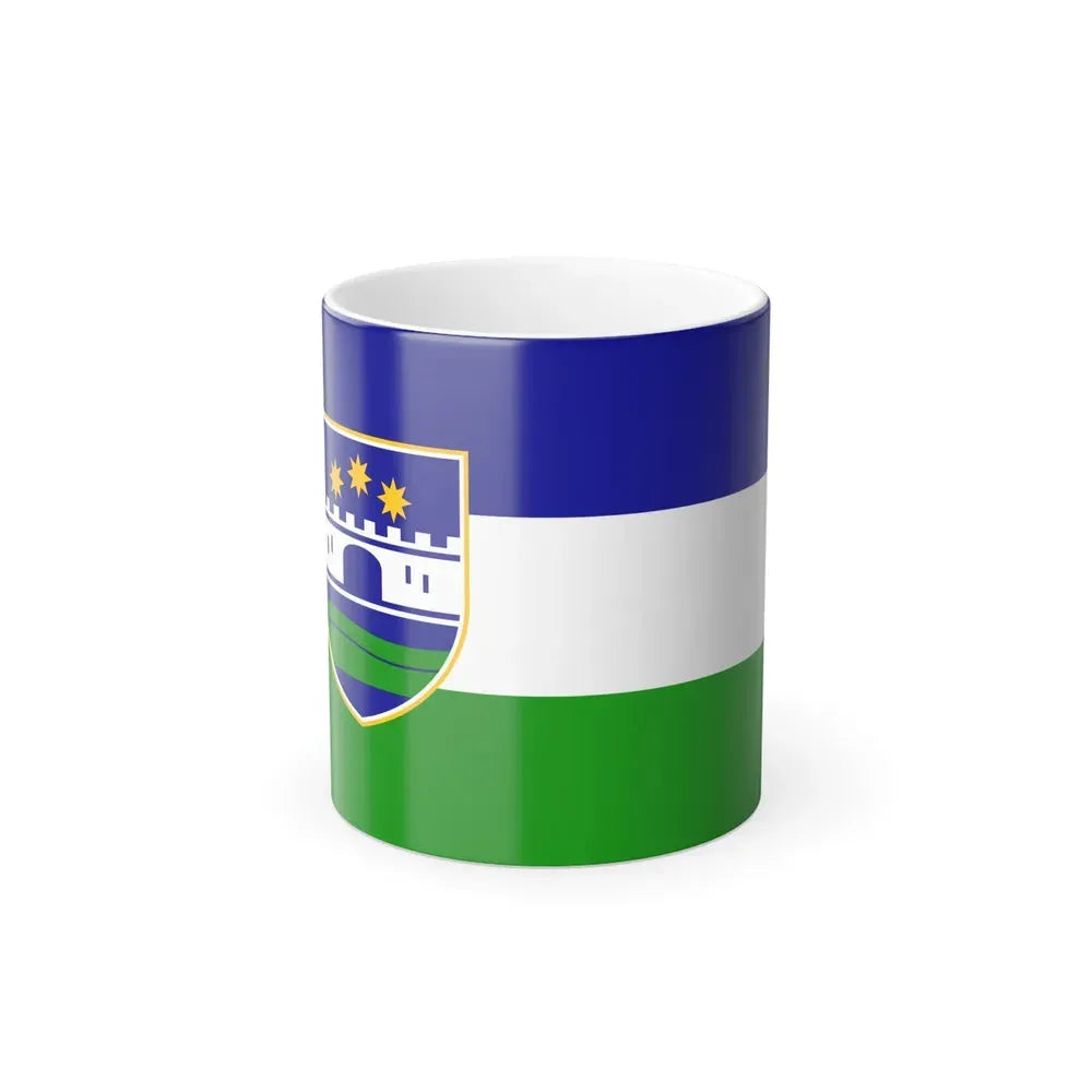 Flag of Una Sana Canton Bosnia and Herzegovina - Color Changing Coffee Mug 11oz - Go Mug Yourself