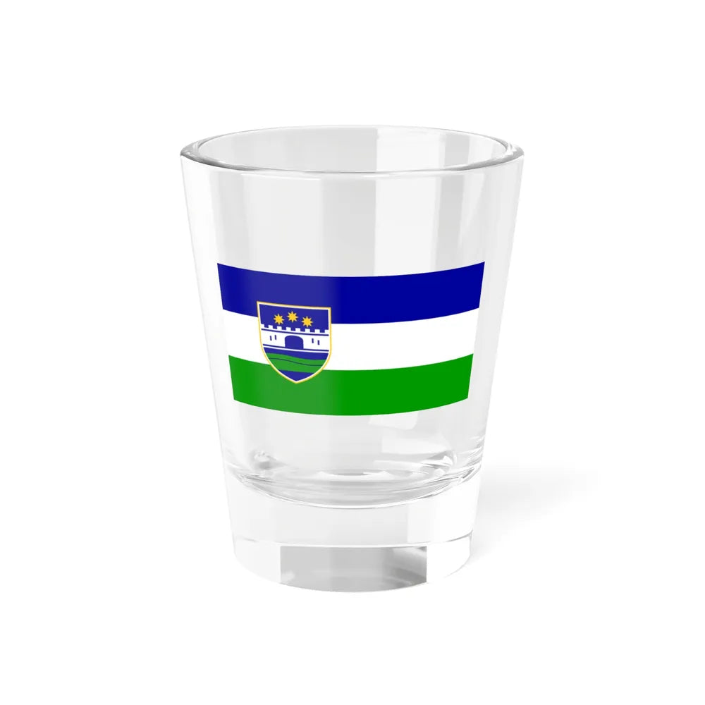 Flag of Una Sana Canton Bosnia and Herzegovina - Shot Glass 1.5oz 1.5oz - Go Mug Yourself