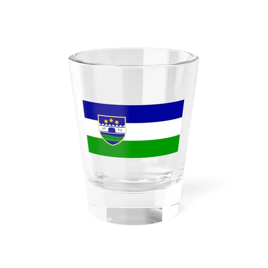 Flag of Una Sana Canton Bosnia and Herzegovina - Shot Glass 1.5oz 1.5oz - Go Mug Yourself