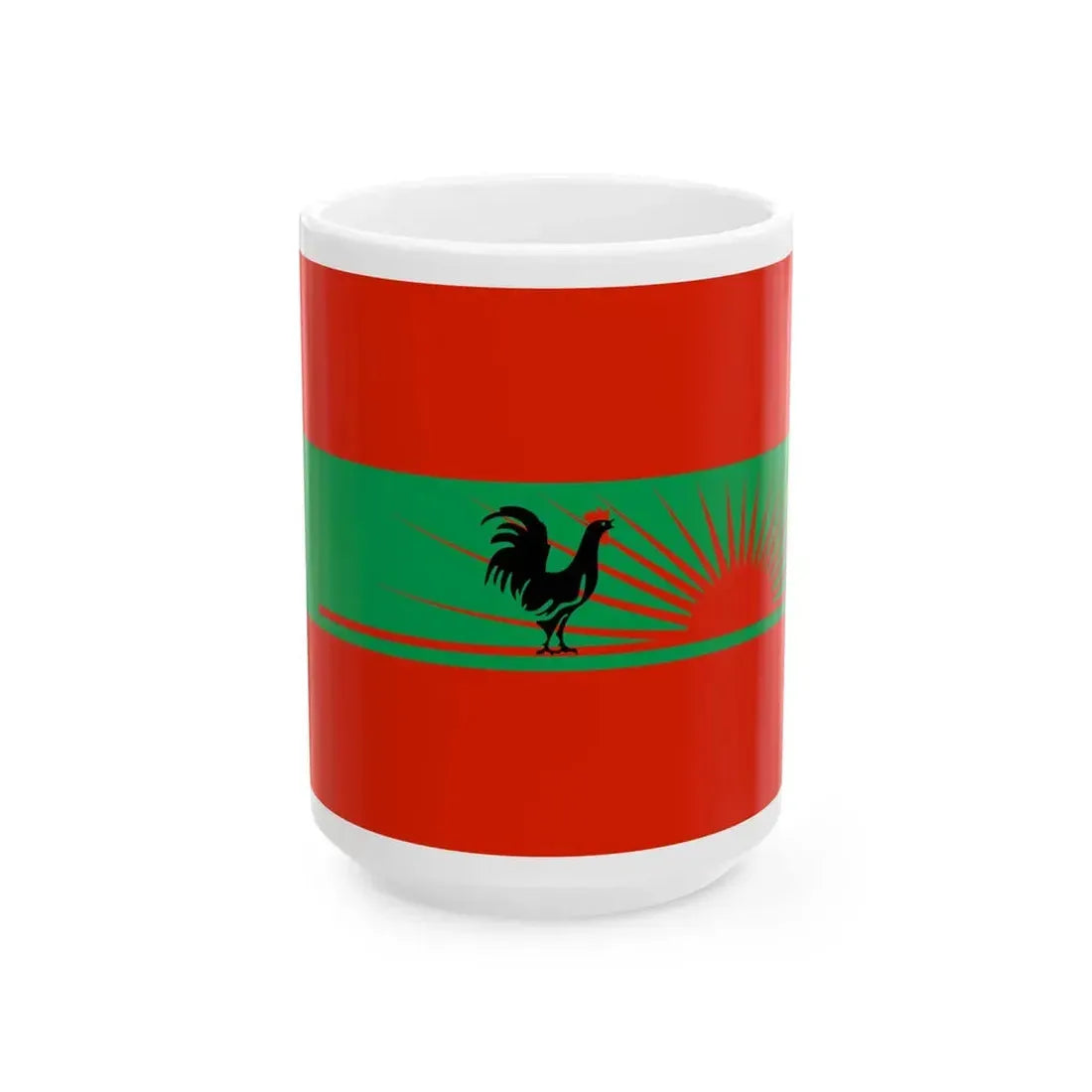 Flag of UNITA (Angola) White Coffee Mug 15oz - Go Mug Yourself