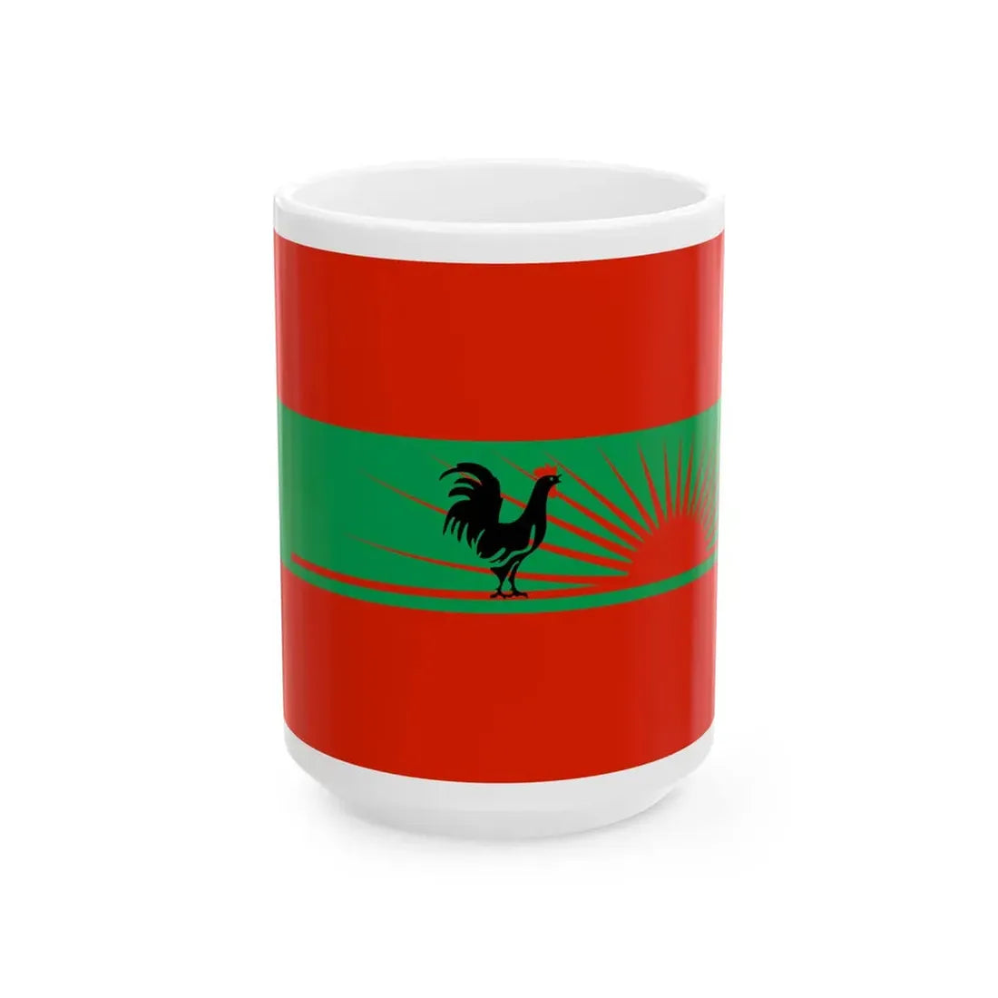 Flag of UNITA (Angola) White Coffee Mug 15oz - Go Mug Yourself