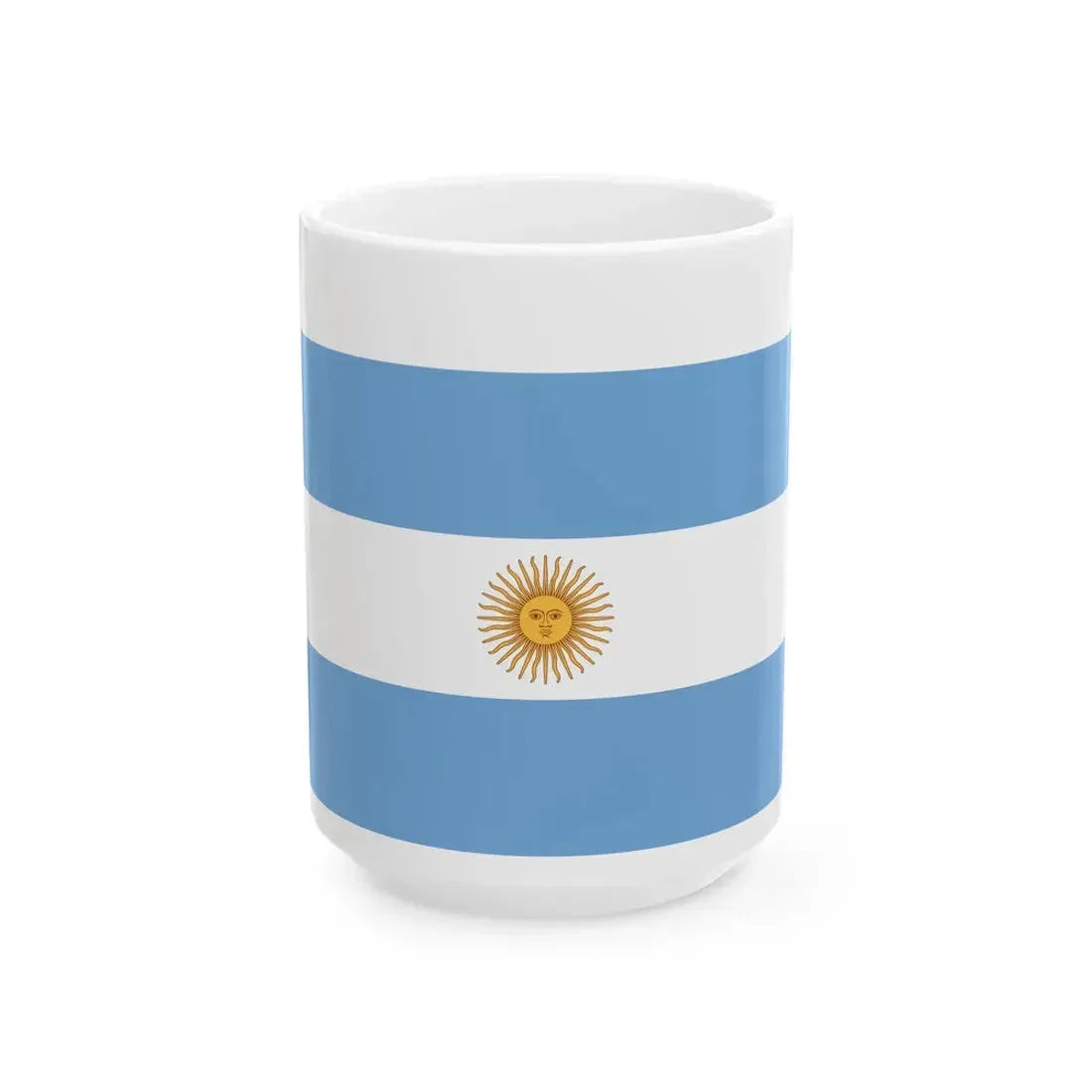Flag of Unitarian Party exiled (Argentina) White Coffee Mug 15oz - Go Mug Yourself