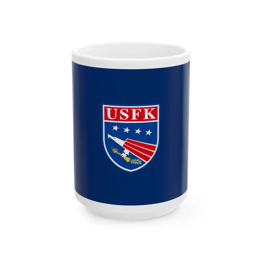 Flag of United States Forces Korea (United States) White Coffee Mug 15oz - Go Mug Yourself
