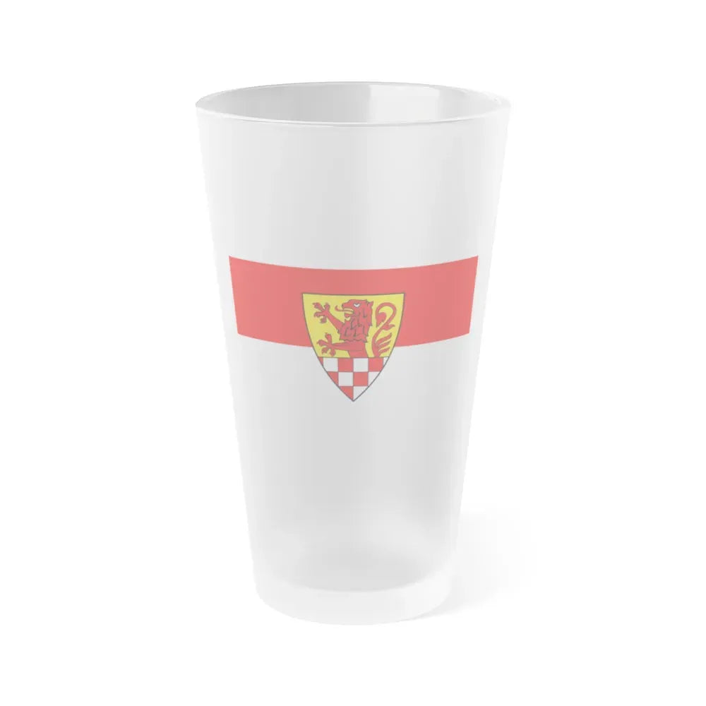 Flag of Unna Germany - Frosted Pint Glass 16oz 16oz Frosted - Go Mug Yourself